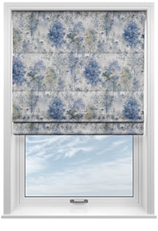Woodland, Saxon Blue - Twist&Fit Roman Blind